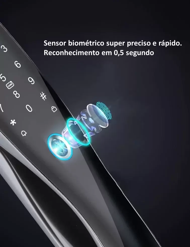 Fechadura Biométrica Digital WIFI com acesso remoto S928G Imagem