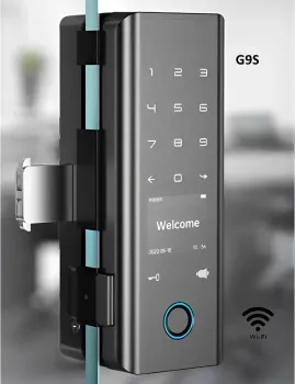 Fechadura Biométrica WIFI G9S para portas de vidro e madeira